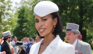 Sabrina Elba Gets Playfully Posh in White-Hot Angular Hat With Pumps at Royal Ascot 2023